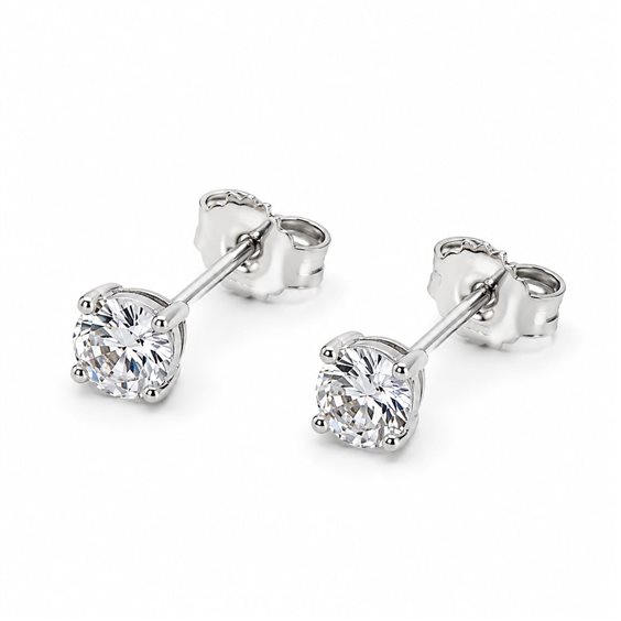 Pendientes Idee Preziose dal 1987 in Oro blanco Zircone IP.OK18B/208 - IP.OK18B/208